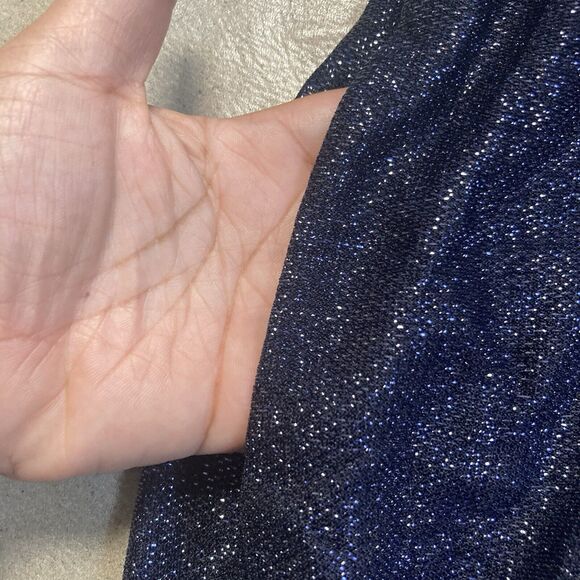 Rachel Zoe Jumpsuit Womens 8 Blue Sparkle Sleeveless‎ Wide Leg Party Sleeveless - Picture 7 of 14